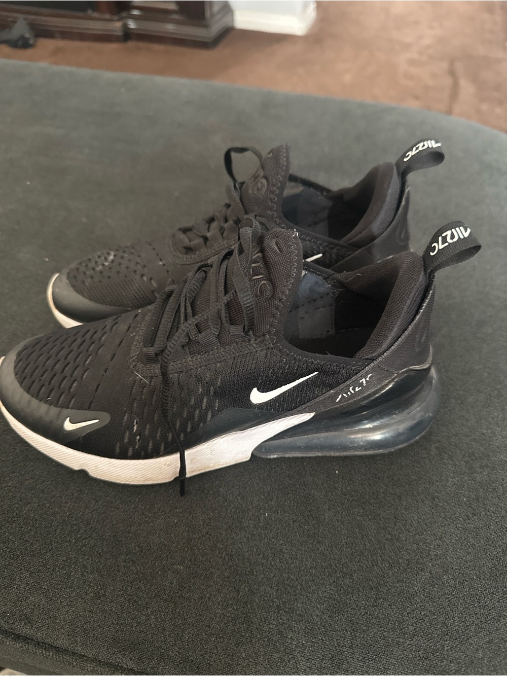 Nike Kids Black and White Air Max 270 Sneakers